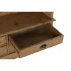 Coat rack with shelf DKD Home Decor Brown Black Pinewood Mirror Natural Alpino 124 x 40 x 200 cm