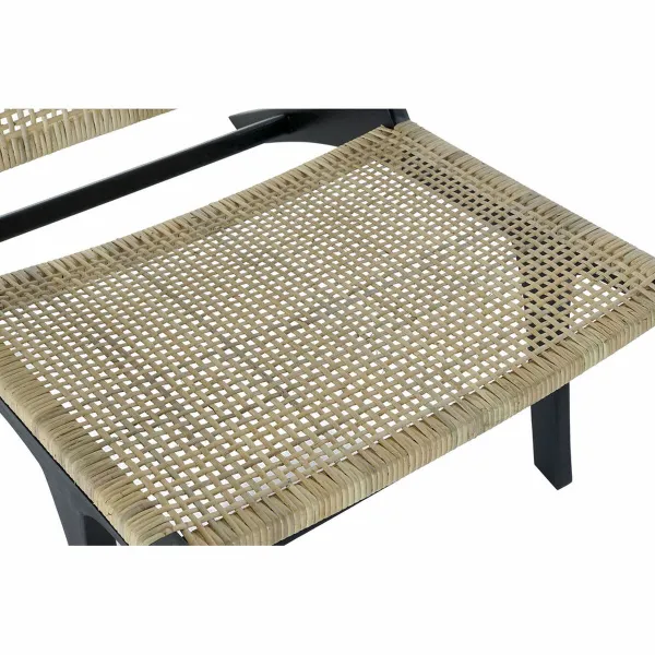 Fotelis DKD Home Decor Juoda Natūralus Medžio Tikmedis 65 x 78 x 68 cm