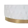 подставка для ног DKD Home Decor Белый полиэстер Деревянный MDF (78 x 78 x 40 cm)