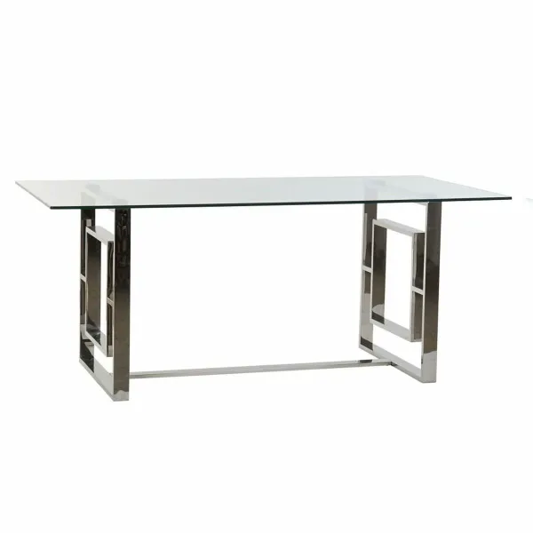 Pusdienu galds DKD Home Decor Stikls Tērauds (180 x 90 x 75 cm)