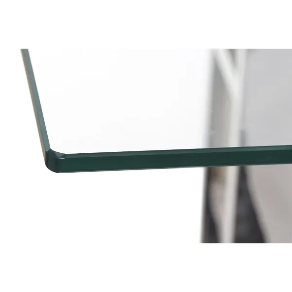 Valgomojo stalas DKD Home Decor Stiklas Plienas (180 x 90 x 75 cm)