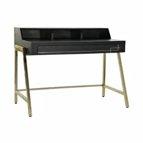 rakstāmgalds DKD Home Decor Melns Metāls Bronza Mango koks (125 x 74 x 93.5 cm)