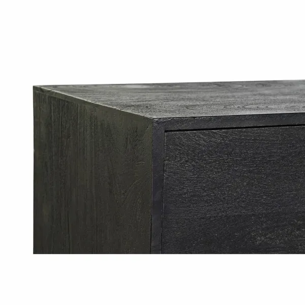 Sideboard DKD Home Decor Black Golden Mango wood 145 x 41 x 77 cm