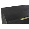 Sideboard DKD Home Decor Black Golden Mango wood 145 x 41 x 77 cm