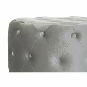 Footrest DKD Home Decor Grey Velvet MDF Wood (80 x 80 x 43 cm) (58 x 58 x 37 cm) (2 pcs)