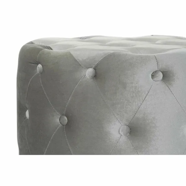 Pacelšanas Pedālis DKD Home Decor Pelēks Samts Koks MDF (80 x 80 x 43 cm) (58 x 58 x 37 cm) (2 pcs)