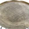 Вспомогательный стол DKD Home Decor 80 x 80 x 44 cm Чёрный Позолоченный Алюминий Пластик