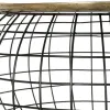 Вспомогательный стол DKD Home Decor 80 x 80 x 44 cm Чёрный Позолоченный Алюминий Пластик
