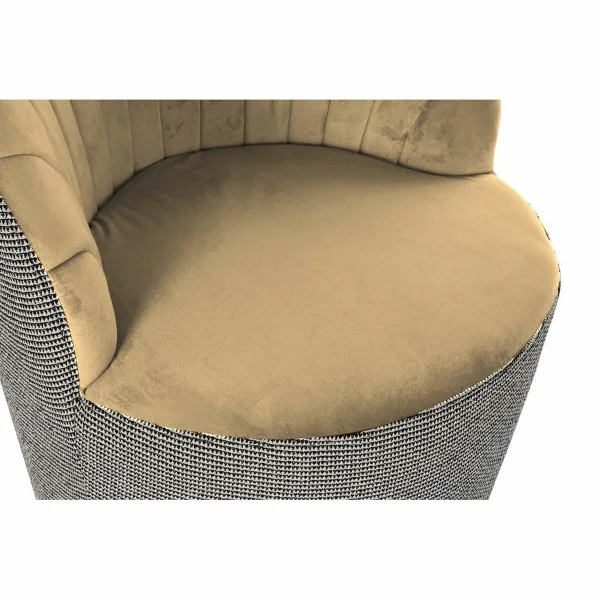 Fotelis DKD Home Decor Juoda Ruda Poliesteris Garstyčios (69 x 66 x 85 cm)