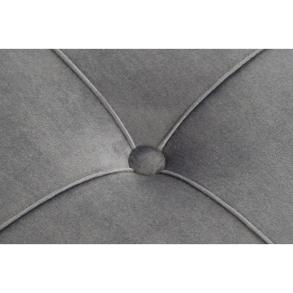 Taburete DKD Home Decor   Putas Pelēks Bronza Metāls Poliesters Samts Koks MDF (80 x 80 x 47 cm)