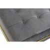 Taburete DKD Home Decor   Putas Pelēks Bronza Metāls Poliesters Samts Koks MDF (80 x 80 x 47 cm)