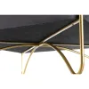 Taburetė DKD Home Decor   Porolonas Pilka Auksinis Metalinis Poliesteris Aksomas Medžio MDF (80 x 80 x 47 cm)