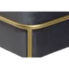 Taburetė DKD Home Decor   Porolonas Pilka Auksinis Metalinis Poliesteris Aksomas Medžio MDF (80 x 80 x 47 cm)