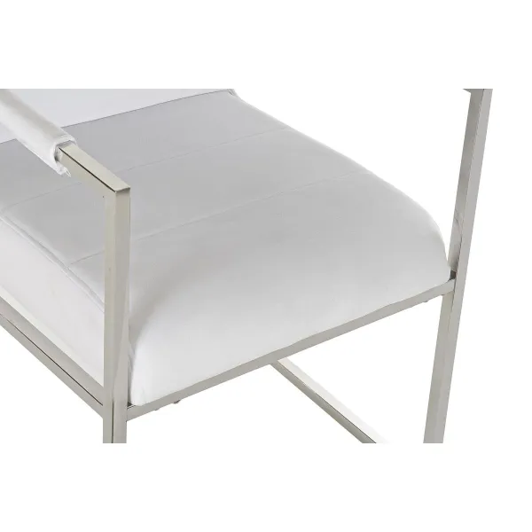 Kėdė DKD Home Decor Poliesteris Plienas Balta (56 x 68 x 92 cm)