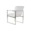 Krēsls DKD Home Decor Poliesters Tērauds Balts (56 x 68 x 92 cm)