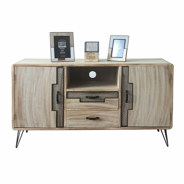 Indauja DKD Home Decor Juoda Natūralus Metalinis Paulovnijos mediena 120 x 41 x 65 cm