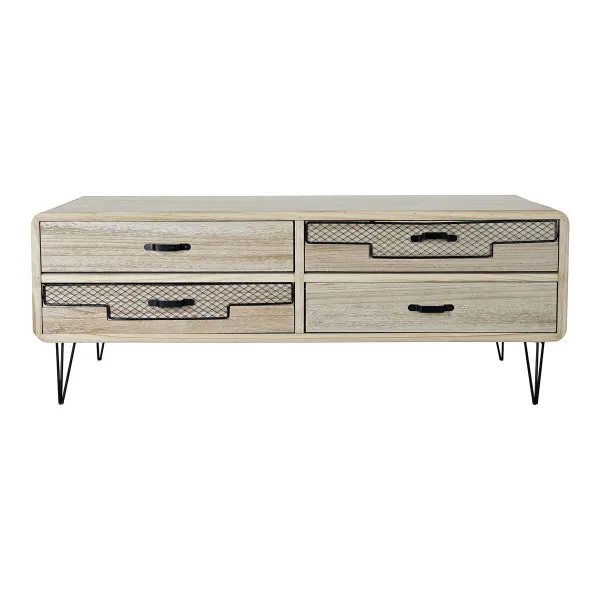 TV mēbeles DKD Home Decor Metāls Paulovnijas koks (115 x 61 x 43 cm)