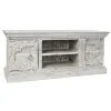 TV-kalusteet DKD Home Decor 8424001858347 Metalli Valkoinen Mangopuu 160 x 40 x 65 cm