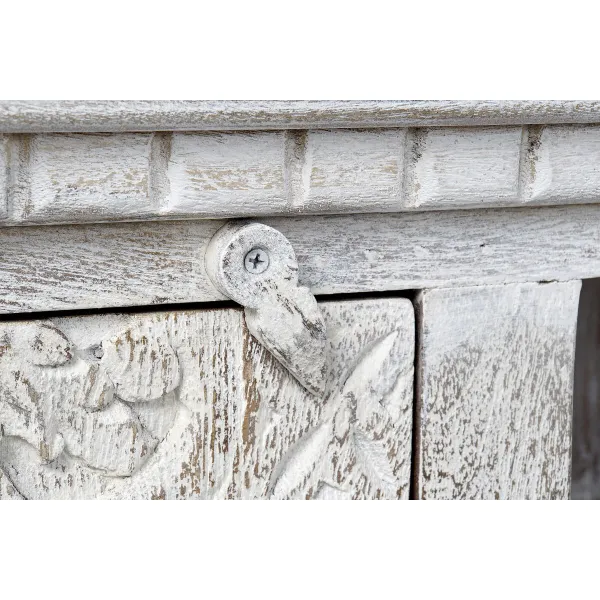 TV-kalusteet DKD Home Decor 8424001858347 Metalli Valkoinen Mangopuu 160 x 40 x 65 cm