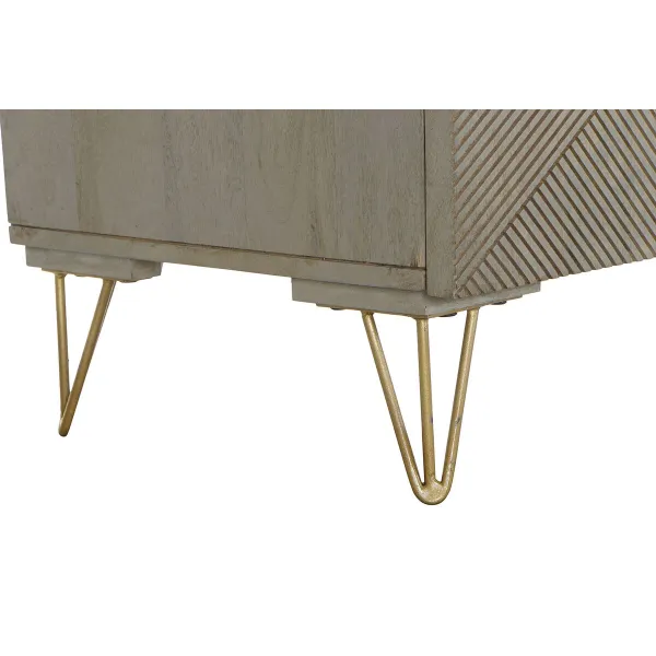 Устройство DKD Home Decor   Серый Позолоченный Металл Древесина манго 160 x 45 x 75 cm