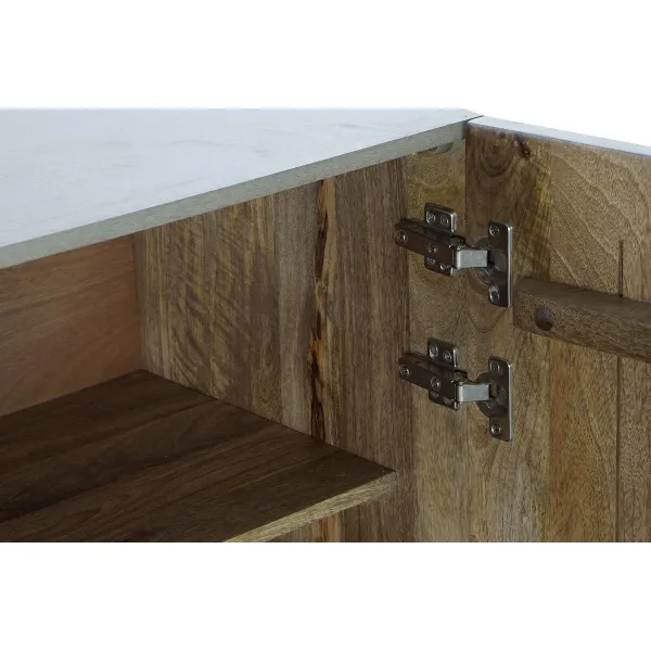 Устройство DKD Home Decor   Серый Позолоченный Металл Древесина манго 160 x 45 x 75 cm