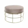 Pacelšanas Pedālis DKD Home Decor Bronza Metāls Poliesters Gaiši Rozā (60 x 60 x 37.5 cm)