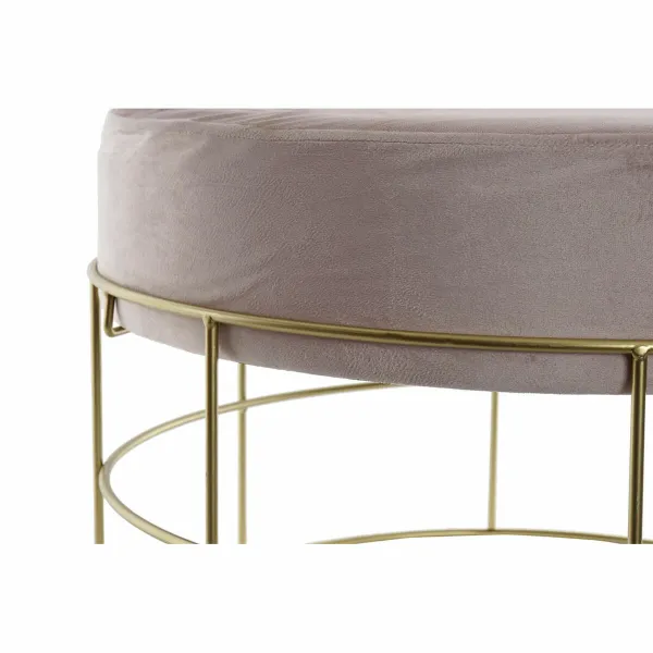 Pacelšanas Pedālis DKD Home Decor Bronza Metāls Poliesters Gaiši Rozā (60 x 60 x 37.5 cm)