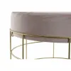 Jalkatuki DKD Home Decor Kullattu Metalli Polyesteri Vaaleanpunainen (60 x 60 x 37.5 cm)