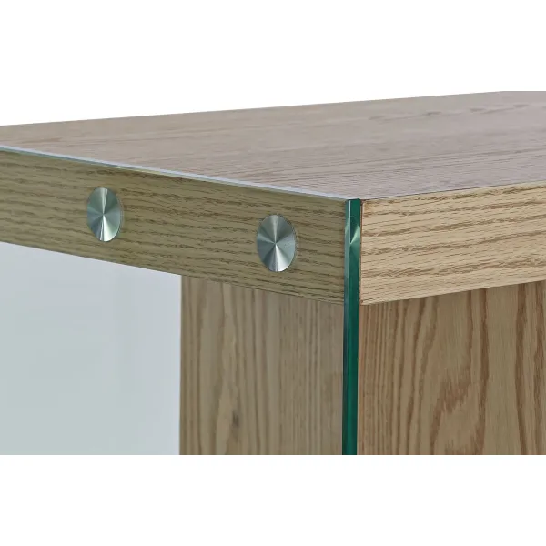 Sivupöytä DKD Home Decor   Läpinäkyvä Vaaleanruskea Kristalli Puu MDF 160 x 45 x 80 cm