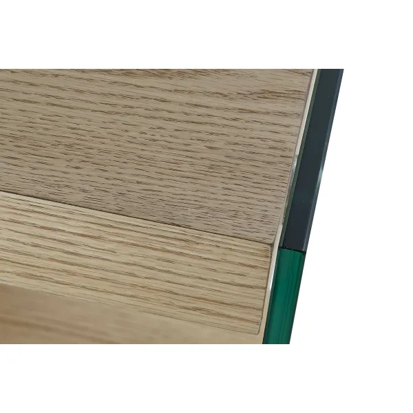 Indauja DKD Home Decor   Skaidrus Šviesiai rudas Stiklas Medžio MDF 160 x 45 x 80 cm
