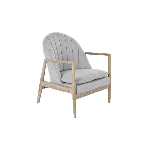 Nojatuoli DKD Home Decor Luonnollinen Vaaleanharmaa Kuusi 68 x 69 x 89 cm