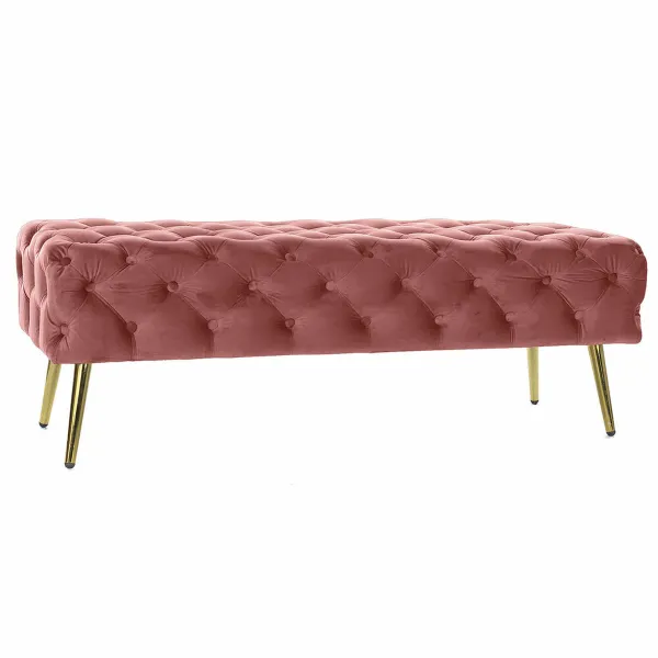 Taburetė DKD Home Decor Rožinė Auksinis (120 x 45 x 40 cm)