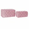 Taburetė DKD Home Decor   Rožinė Poliesteris Aksomas Medžio MDF (88 x 53 x 47,76 cm)