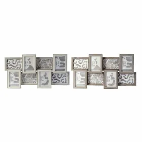 Фото рамка DKD Home Decor 60 x 3 x 32 cm Стеклянный Серый Коричневый Деревянный MDF город (2 штук)