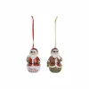 Piekaramais dekors DKD Home Decor Ziemassvētki Sveķi (2 pcs) (4.5 x 3 x 7 cm)