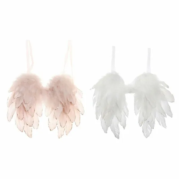 Новогоднее украшение DKD Home Decor Перья (2 pcs) (28 x 4 x 33 cm)