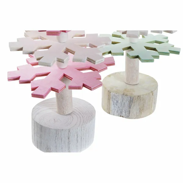 Новогодняя ёлка DKD Home Decor Деревянный MDF (2 pcs) (14 x 14 x 51 cm)