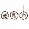 Joulukuusenpallo DKD Home Decor Puu (3 pcs) (14 x 1 x 18 cm)