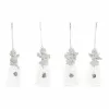 Новогоднее украшение DKD Home Decor Смола Стеклянный Ангел (4 pcs) (5 x 5 x 10.5 cm)
