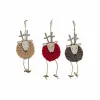 Ziemassvētku Nieciņš DKD Home Decor Poliesters Koks Ziemeļbrieži (3 pcs) (8 x 3 x 26 cm)