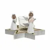 Рождественский подсвечник DKD Home Decor Стеклянный Деревянный (17 x 17 x 9 cm)