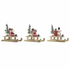Новогоднее украшение DKD Home Decor Деревянный Дед Мороз (14 x 6 x 13 cm) (3 pcs)