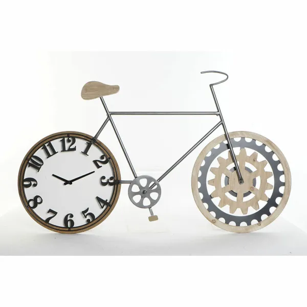 Sieninis laikrodis DKD Home Decor 108 x 6,4 x 63,5 cm Natūralus Juoda Dviratis Metalinis Medžio MDF