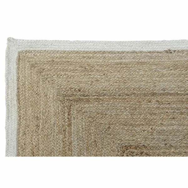 Matto DKD Home Decor Scandi Polyesteri Puuvilla Valkoinen Vaaleanruskea Juutti 120 x 180 x 1 cm