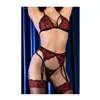 Underwear Set Chilirose Black Red L/XL 4 Pieces