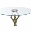 Mazs galdiņš DKD Home Decor Stikls Bronza Alumīnijs 46 x 46 x 57 cm