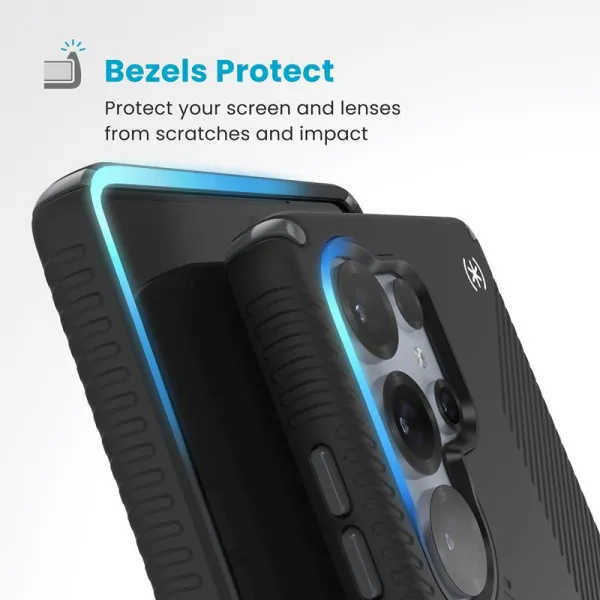 Speck Presidio2 Grip - Samsung Galaxy S25 Ultra Case (Black/Slate Grey/White)