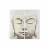 Canvas DKD Home Decor Beige Golden Buddha Oriental 120 x 3,7 x 120 cm