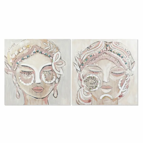 Полотно DKD Home Decor Сосна Полотно 90 x 3,7 x 90 cm