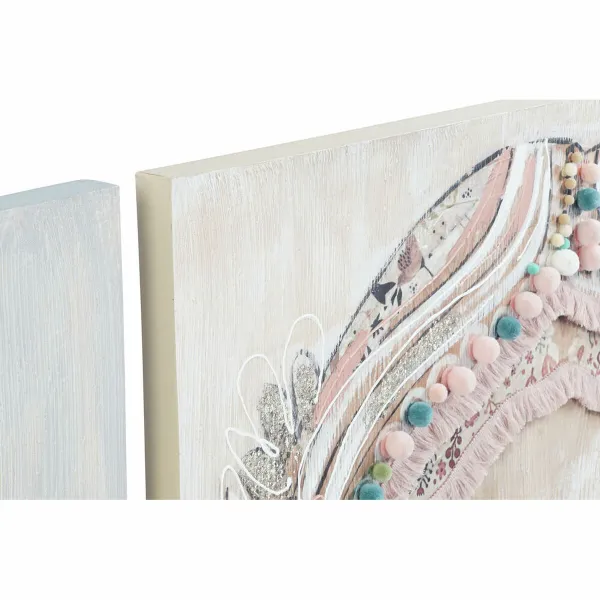 Полотно DKD Home Decor Сосна Полотно 90 x 3,7 x 90 cm